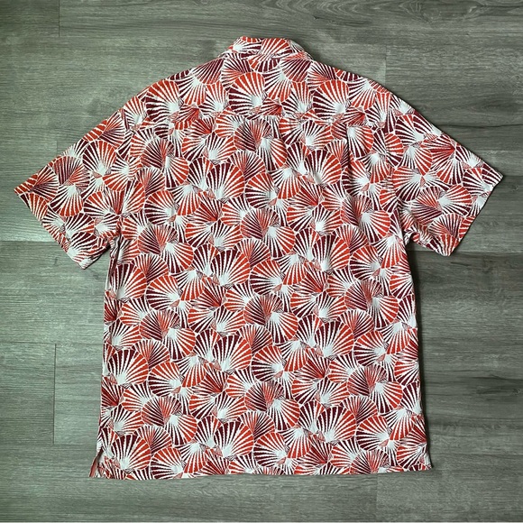 Tommy Bahama Shell We Dance Silk Tropical Camp Shirt Red Large - Picture 11 of 12